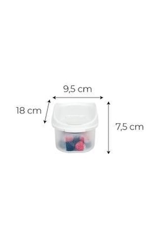 Moonstar Kuru Gıda Bakliyat Saklama Kabı 600 Ml 6 Lı Set Beyaz-Ma Çok Renkli