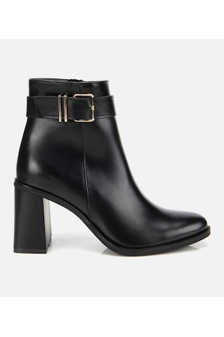 Hotiç Kadın Siyah Tokalı Topuklu Bilekte Bot 01boh314950a100 01boh314950a100 Siyah
