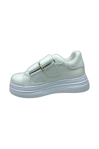 Ortopedikal 1087 Kız Çocuk Beyaz Cırtlı Sneaker Spor Ayakkabı Beyaz