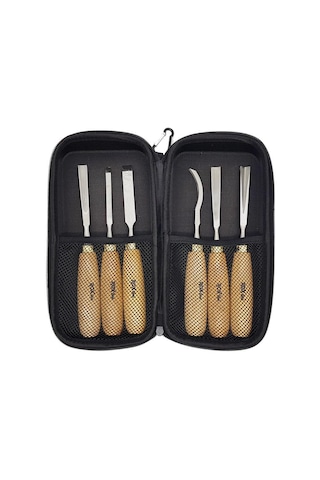 Rox Wood Ahşap Oyma Iskarpela Seti 6 Parça Neopren  Çantalı