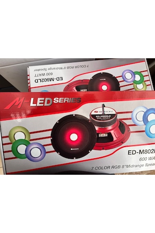 Edison 20 Cm Midrange 600 Wat Hoparlör 120 Rms 7 Renk Işıklı Rgb