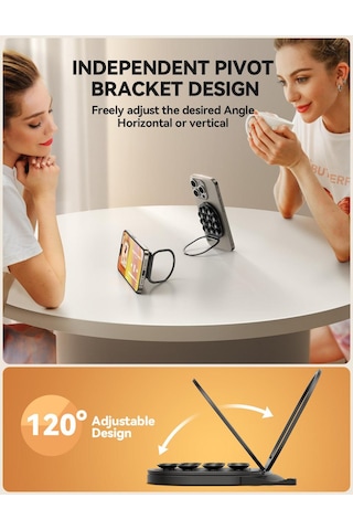 Joyroom Zs418 Magsafe Uyumlu Vantuzlu Stantlı Çok Amaçlı Telefon Tutucu Siyah