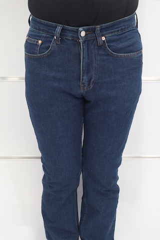 Denim Cartel Dmctekstil Erkek 975 Koyu Mavi Yüksek Bel Rahat Kesim Boru Paça Jean Pantolon