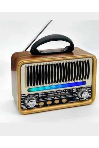 Retro Bluetooth Hoparlör Ve Radyo Am/fm/sw 3 Band, Usb/tf Destekli, Şarjlı