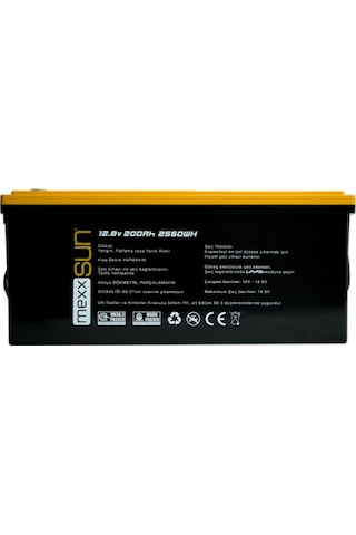 Mexxsun 12.8 Volt-200ah Lifepo4 Lityum Akü