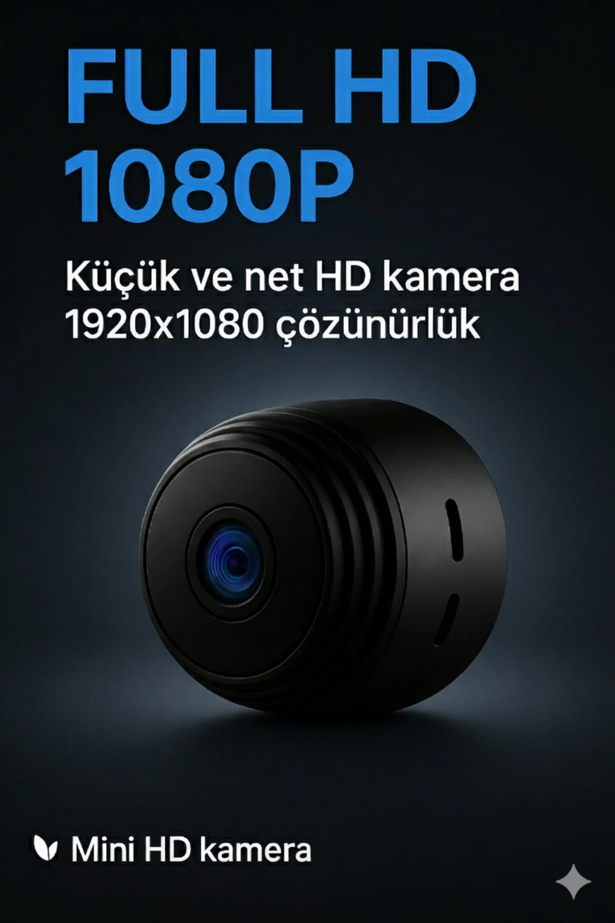 Mini Kablosuz Wi-fi Güvenlik Kamerası 1080p Hd Çözünürlük İç & Dış Mekan Kullanımına Uygun