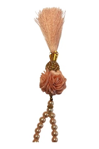 Uretti - Gül 4612 - El Yapımı Püsküllü İnci Tesbih 99'lu - Pembe Pembe