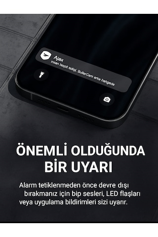 Hubkit Kablosuz Alarm Seti 2 Hareket Pır Dedektörü Keypad Dış Sirenli Beyaz