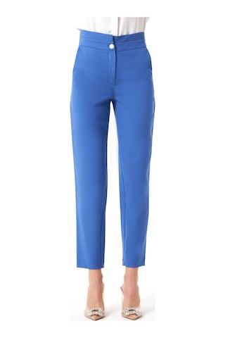 Mizalle Kat Kemerli İndigo Pantolon İndigo