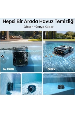 Aıper Scuba X1 Pro Max Kablosuz 300m2 Otomatik Havuz Süpürge Robotu-toptancıyızbiz