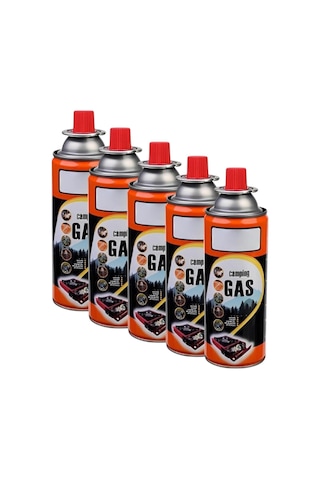 Kamp Gazı Bu Tan Propan Gaz Tu Pü Portatif Ocak Kartuşu Tek Kullanımlık Pürmüz 400 Ml 5 Adet Çok Renkli