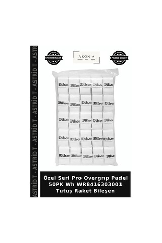 Özel Seri Pro Overgrıp Padel 50pk Wh Wr8416303001 Tutuş Raket Bileşen Beyaz