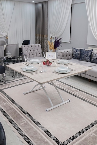 Juppo Üst Tabla Mdf Lizbon Oval Köşe Alt Beyaz Dışa Kıvrım