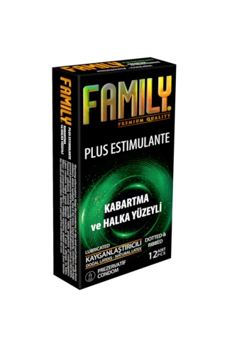 Family Plus Estimulante Prezervatif 12'li