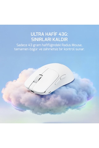 Gamepower Radus 12.000dpı Triple Mode Kablolu/bluetooth/2.4g Gaming Mouse -