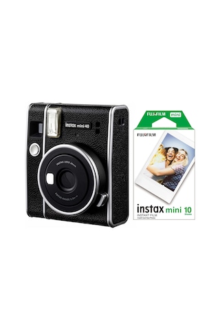 Fujifilm Instax Mini 40 Fotoğraf Makinesi + 10'lu Film Siyah