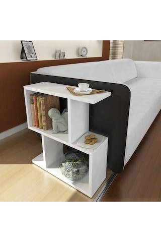 Dekorister Karinus Yan Sehpa Beyaz