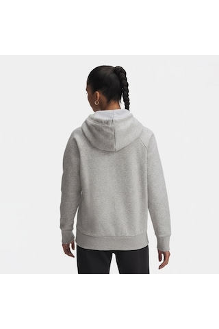 Under Armour Rival Fleece Shimmer Kadın Gri Kapüşonlu Sweatshirt Gri