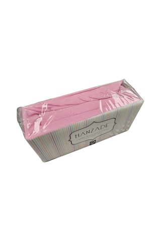 Hanzade %100 Pamuk Penye Lastikli Çift Kişilik Çarşaf Seti 160x200+30 - Pembe Pembe