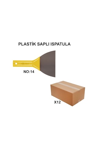 12 Adet Plastik Saplı Ispatula İle Kolay Uygulama Çok Renkli