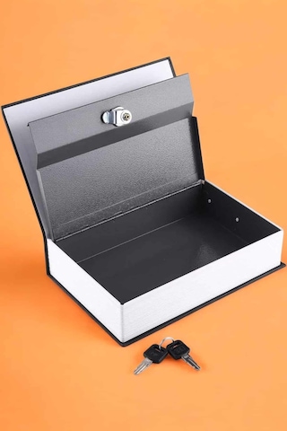 Gizli - 39 - Kasa İngilizce Sözlüğü Kitap Görünümlü Anahtarlı Gizli Mini Çelik - Csmo-tex - Kasa Kilitli