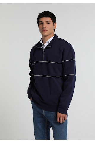 Colin's Colins Relaxed Fit Dik Yaka Düz Erkek Lacivert Sweatshirt Cl1080579 Q1.v2 Nav