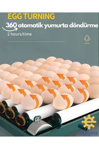 130 Yumurtalık Tam Otomatik Kuluçka Makinesi Yedek Parçalı Motorlu Akü Kablolu Silindir Viyollü Profesyonel