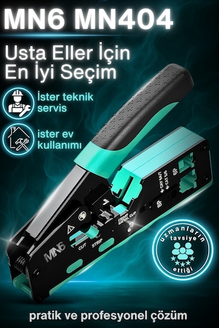 Mn6 Mn404 Ez Rj45 Pense/profesyonel Sınıf-rj45 Cat7/cat6/cat5, Rj11 Ve Rj12-cat 6 Pense