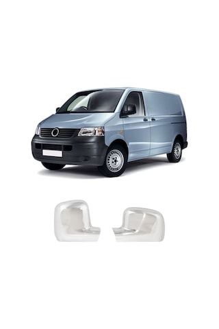 Volkswagen Transporter T5 Uyumlu 2003-2010 Krom Ayna Kapağı 2 Parça Paslanmaz Çelik