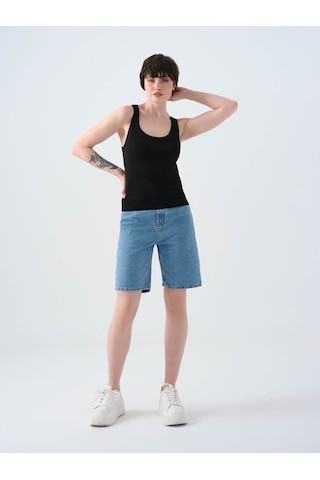 Loft Siyah Kadın Kolsuz T-shirt Lf2038440 Siyah