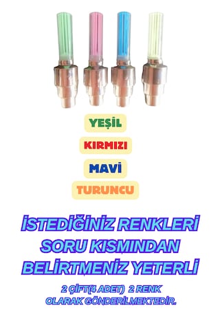 2 Çift 4 Adet Hareket Sensörlü Sibop Işık