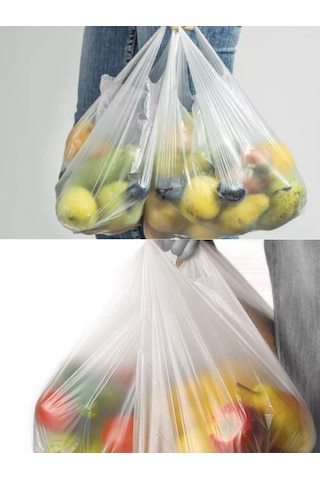 Kalbi Ticaret Beyaz Poşet 150 Adetli 1. Kalite Büyük Boy Hışır Atlet Poşet