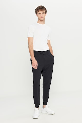 AC&Co / Altınyıldız Classics Erkek Sıyah Pamuklu Standart Fit Beli Bağlamalı Desenli Yan Cepli Eşofman Altı Siyah