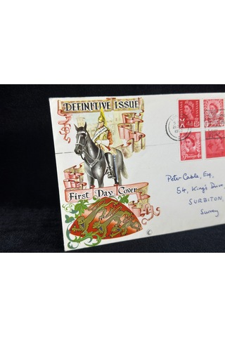 İngiltere Özel Gün Damgalı İlk Gün Zarfı Kraliçe Pullu Definitive İssue First Day Cover Fdc