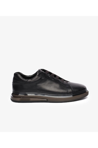 Greyder 64726 Siyah Hakiki Deri Slip-on Bağcıklı Erkek Deri Sneaker Ayakkabı
