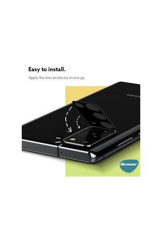 Microsonic Samsung Uyumlu Galaxy Note 20 Kamera Koruma Camı V2 Siyah