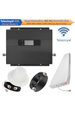 Telesinyal 400 Şehir Merkezi 800-900-1800-2100 Mhz Dört Bantlı Agc/alc Kontrollü Gsm Sinyal Güçlendirici