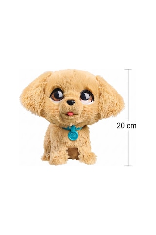 Gioc-hi Lisanslı Sevimli Yürüyen Kuyruk Sallayan Sesli Etkileşimli 20cm Tasmalı Oyuncak Yavru Köpek Çok Renkli