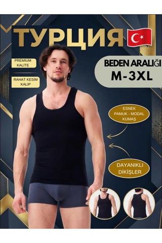Mercan 6'lı Lacivert Modal Atlet - Asalet Ve Esneklik, Farkı Hisset