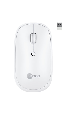 Lecoo WS209 Kablosuz 6 Tuşlu 1600DPI Çift Modlu Şarj Edilebilir Optik Mouse