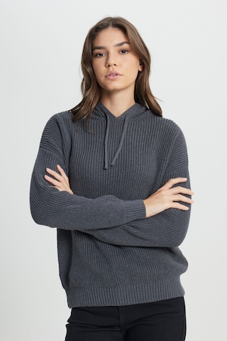 Wrangler Relaxed Fit Geniş Kesim Kapüşonlu Antrasit Triko Kazak W242711040 Koyu Gri