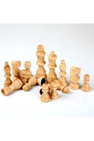 Ahşap Satranç Taşları No:35 Büyük 9cm