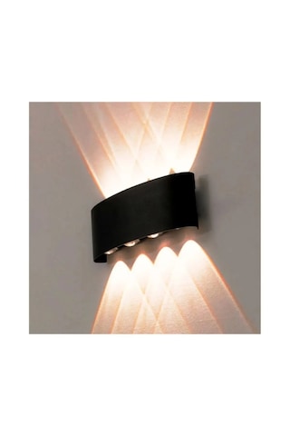 Ct-8013 15 Watt Kapri Modern Led Aplik Amber Işık Siyah
