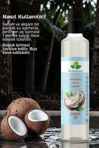3 Adet Hindistan Cevizi Karışımı 250 Ml Şurup Coconut Mix