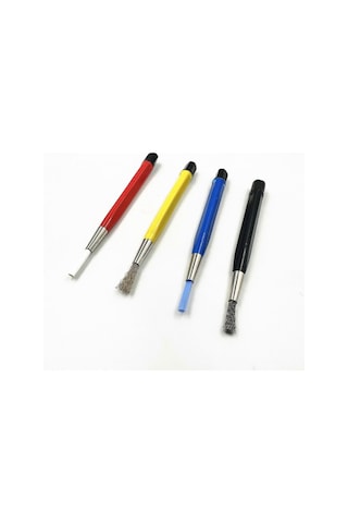 Çizik Fırçası Seti, Kalem Tarzı Hazırlık Zımpara Fırçası, Çelik, Pirinç, Fiberglas, Naylon Yedek Uçları Mücevher, Saat, Madeni Para Temizliği İçin