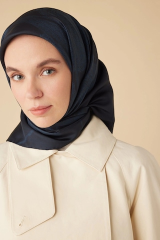 Maisa Ferya Mulberry İpek Eşarp 90 90 Cm - Laçivert 1320 Lacivert