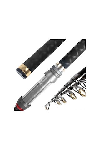 Springsun Taşınabilir Kısa Balıkçılık Olta Çubuğu, Deniz Ve Açık Hava Avı İçin Metal Ve Karbon Karışımı