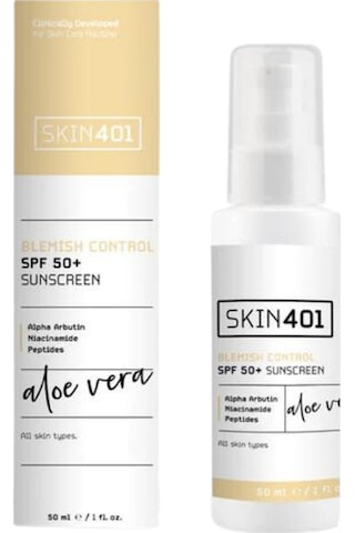 Skin401 Aloe Vera İçerikli Leke Karşıtı Nemlendirici Güneş Kremi SPF50+ 50 ML