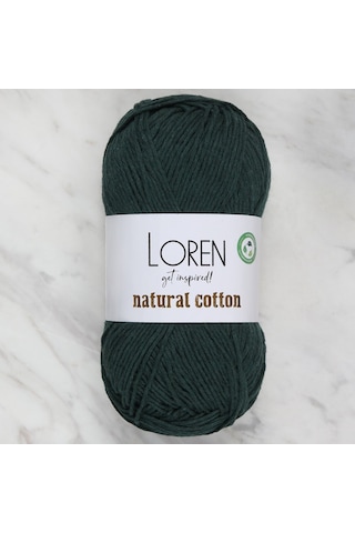 Loren Natural Cotton Yeşil El Örgü İpi - R073