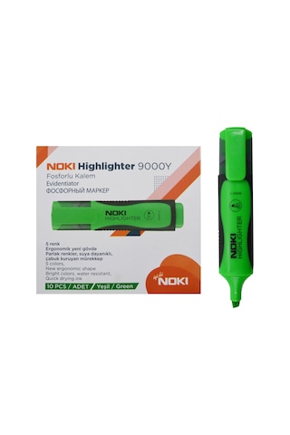 Noki Fosforlu Kalem 10 Adet Yeşil